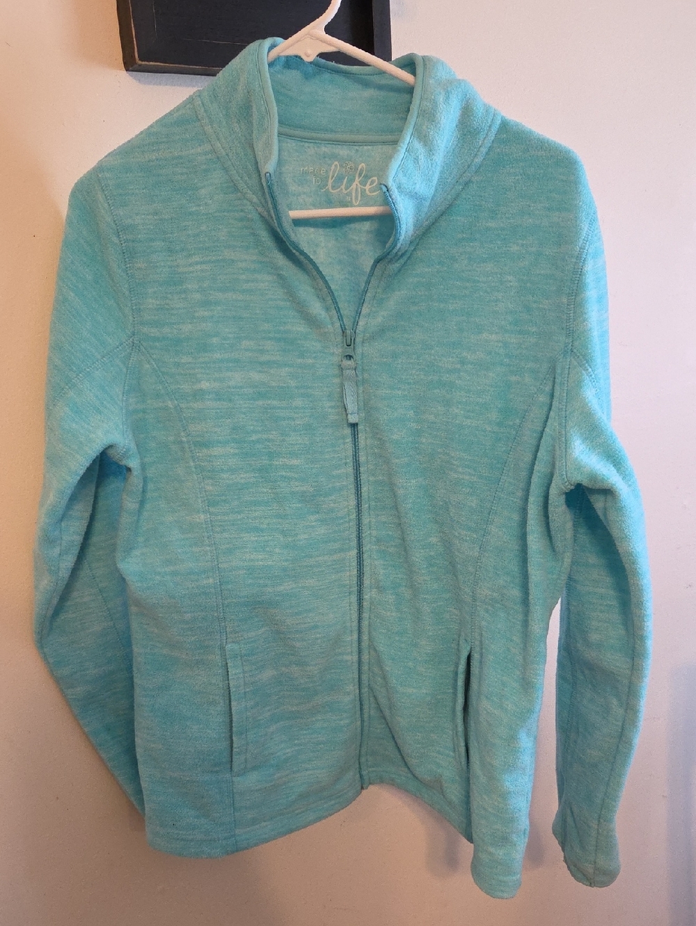 made for life Aqua Blue Full-Zip Jacket